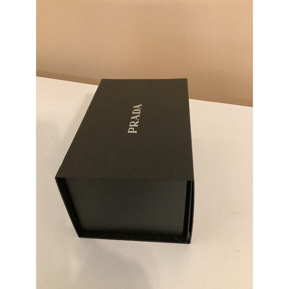 Prada Box Only Black With Embossed PRADA Logo In silver, 7”Lx4”Hx41/2 W New - Picture 4 of 9